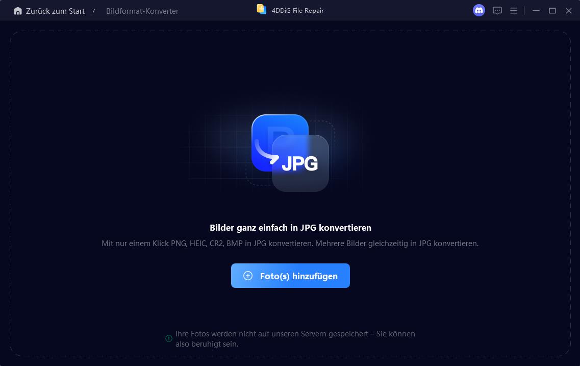 mehrere bilder zur konvertierung in jpg hinzufügen