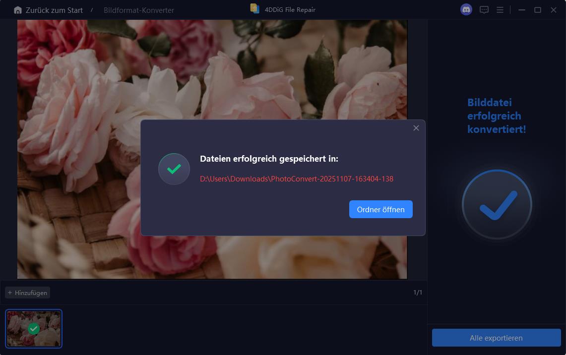 konvertierte jpg-bilder speichern