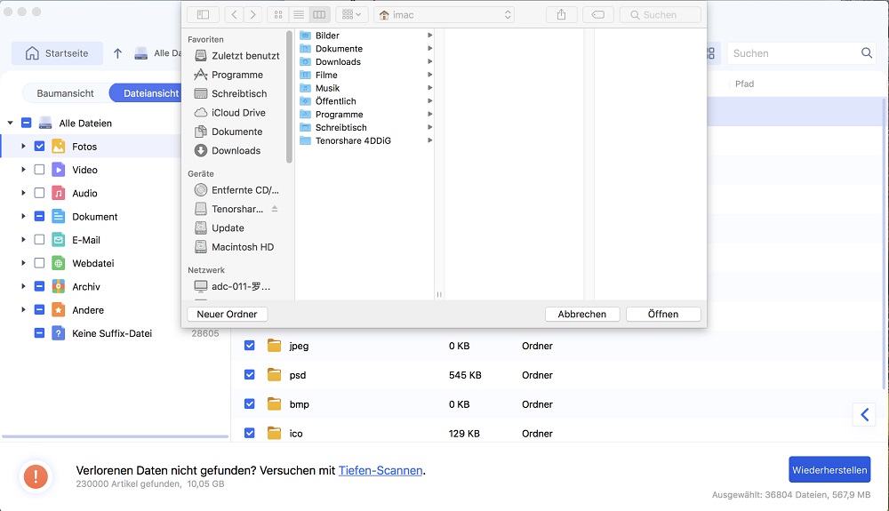 Mac Dateien wiederherstellen