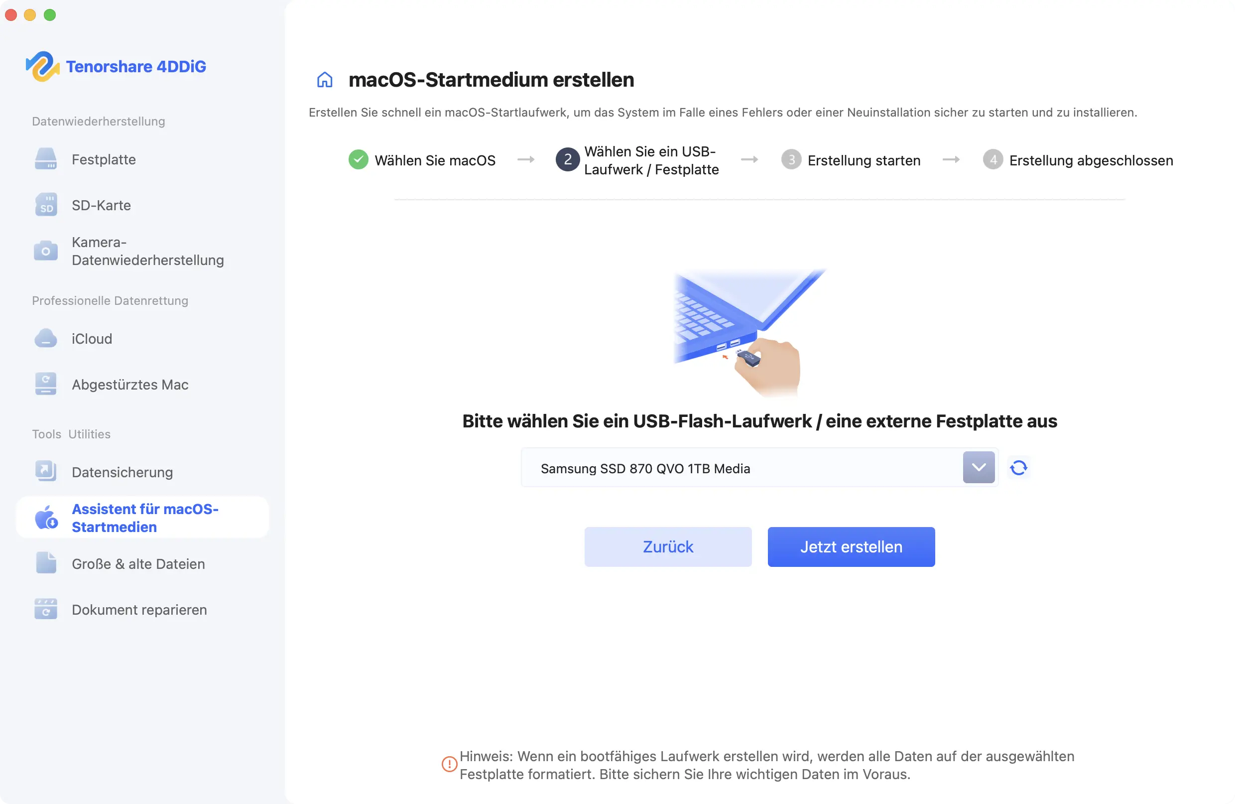 usb-flash-laufwerk erstellen