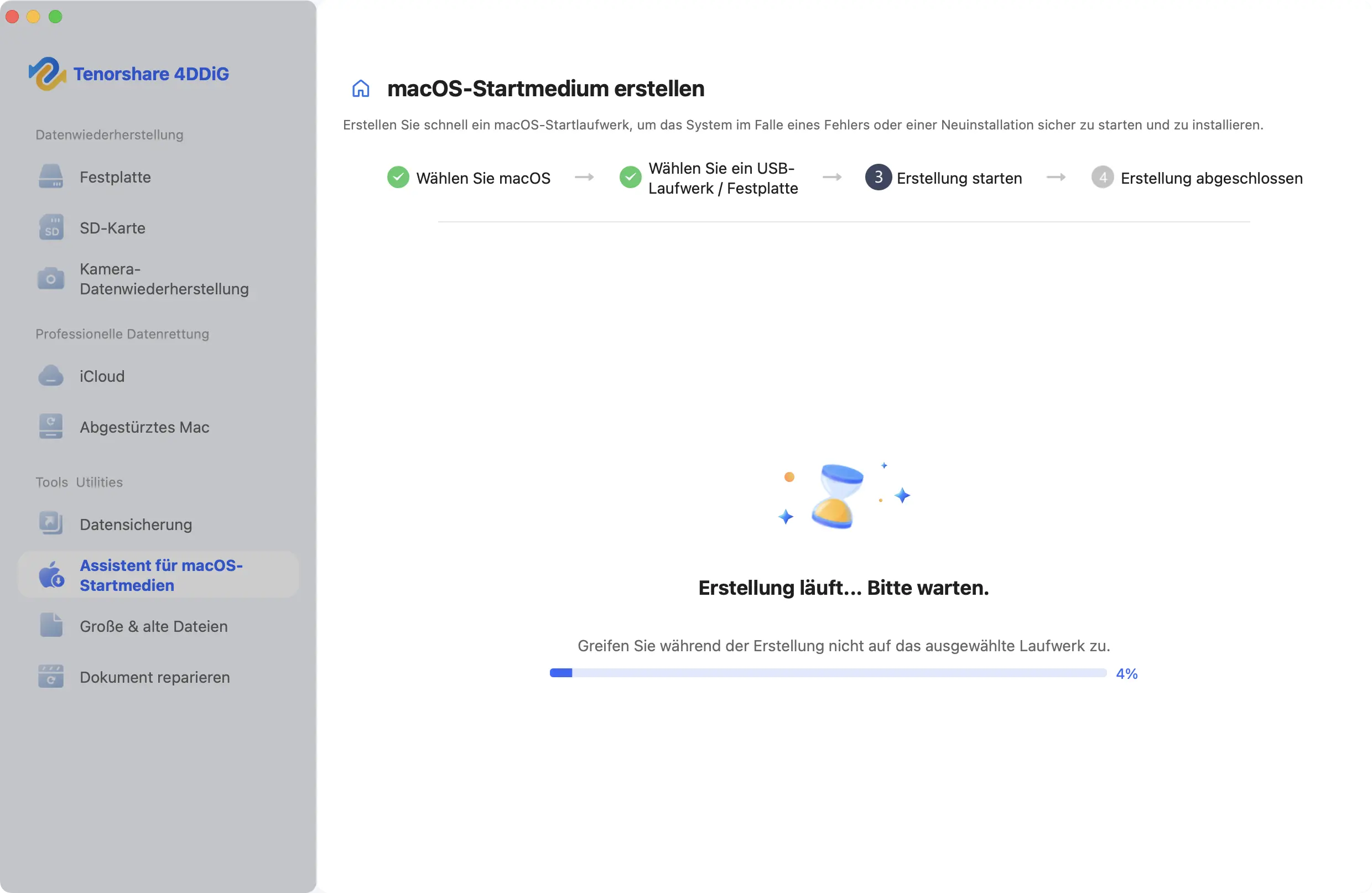 Erstellen der macOS-Startdiskette