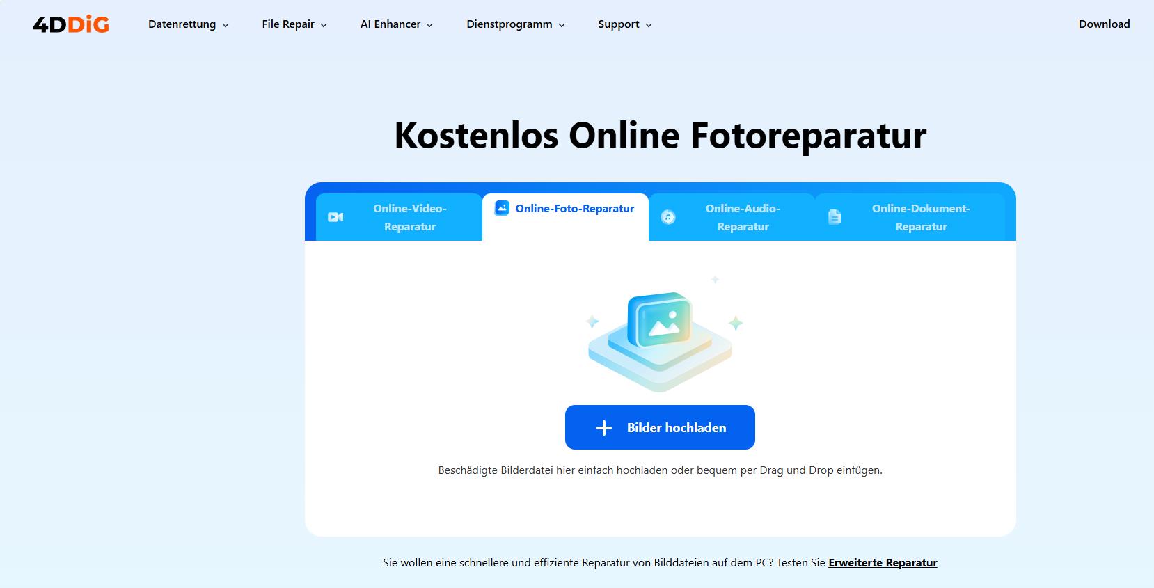4ddig kostenlose Online-Fotoreparatur