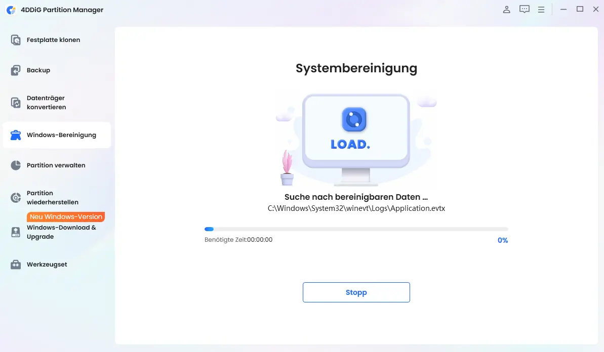 Computer nach Junk-Dateien scannen