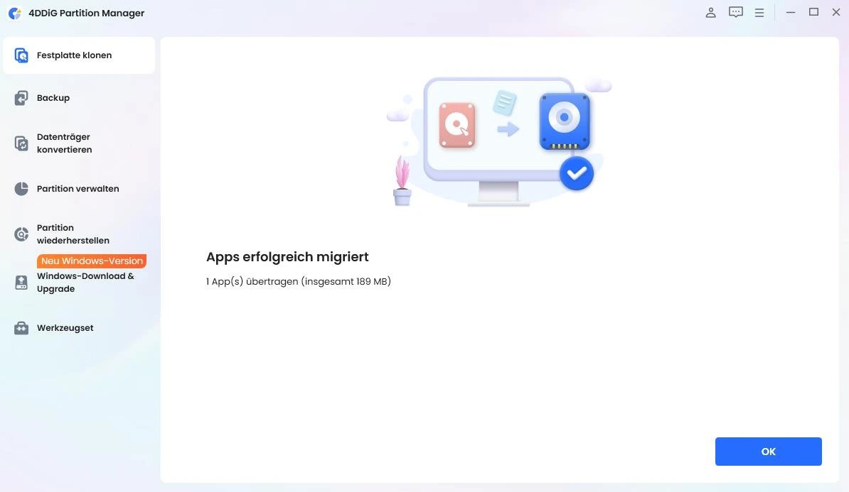 Programme erfolgreich migriert