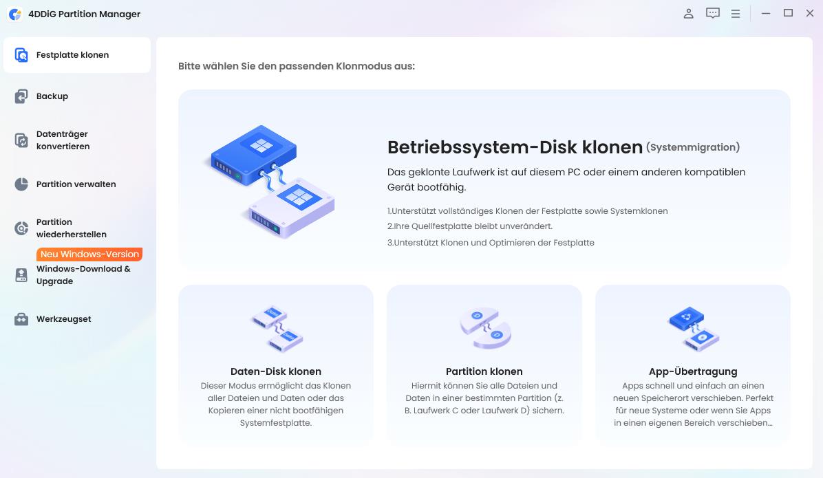 Festplatte auf SSD/HDD klonen unter Windows 11