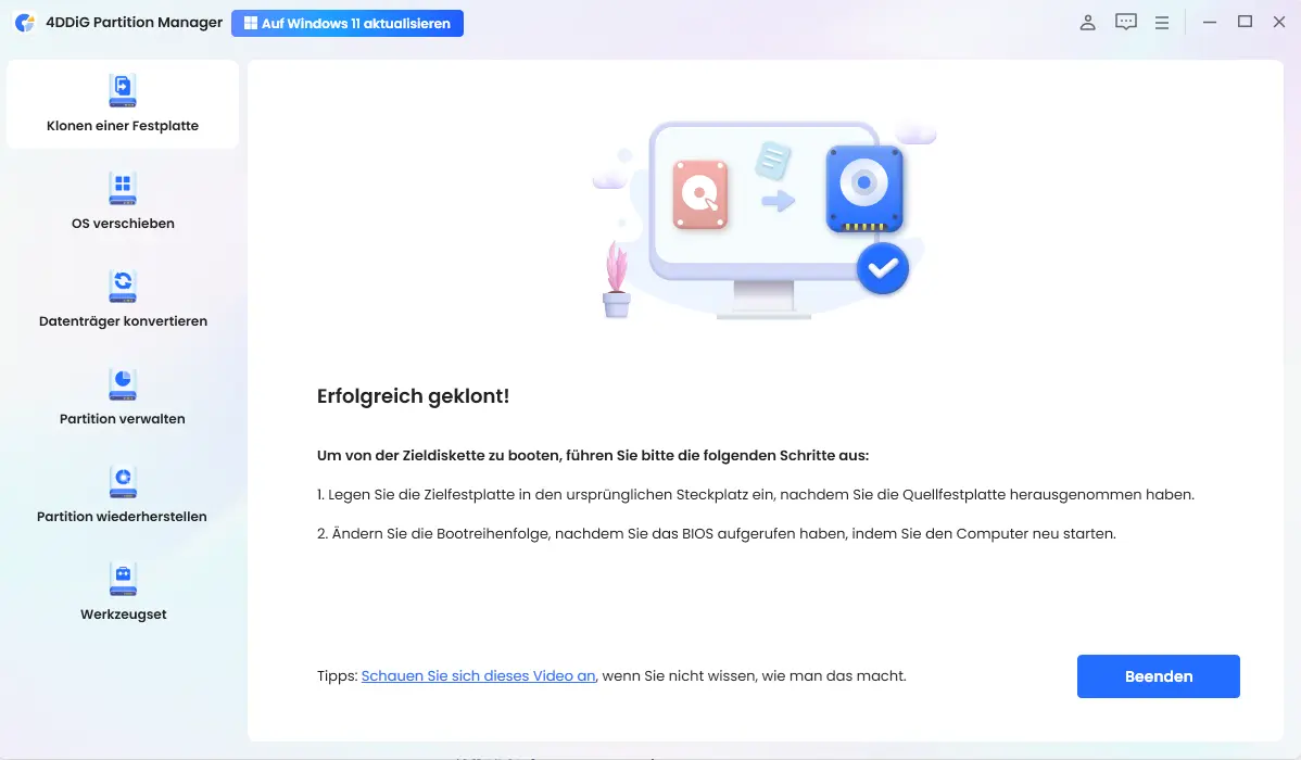 Klonen erfolgreich