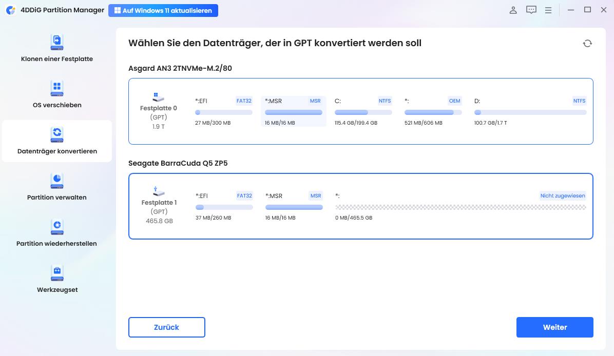 MBR zu GPT Schritt 2