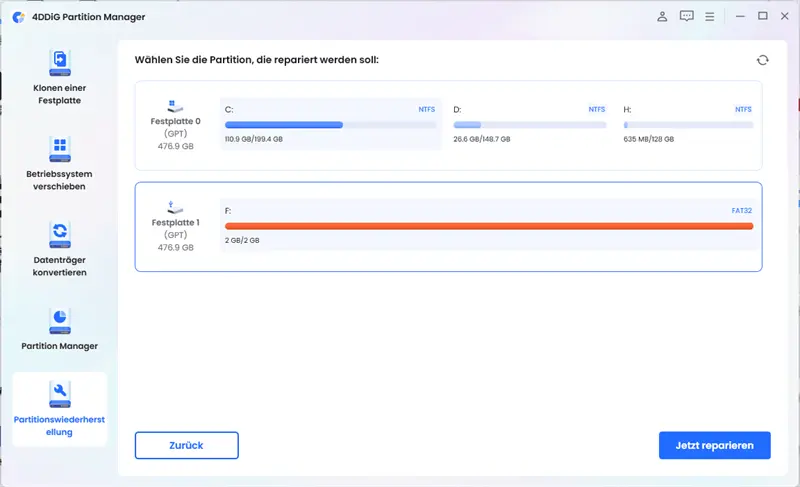 NTFS-Dateisystemfehler jetzt beheben