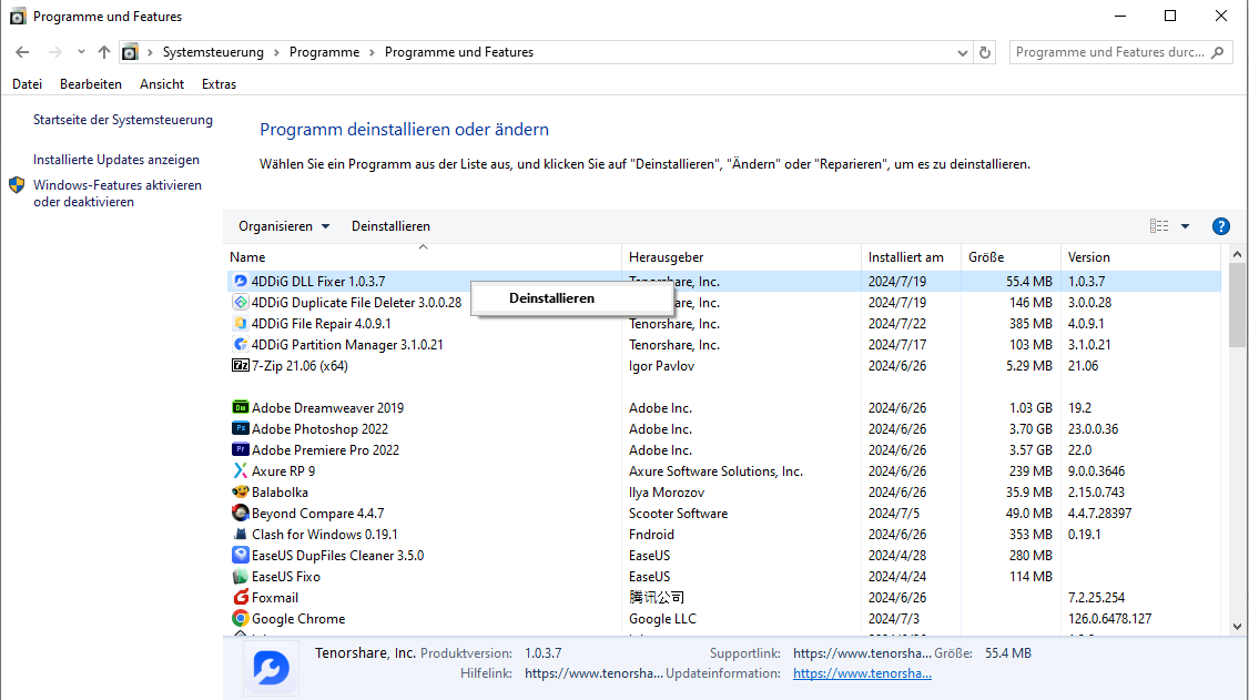 Uninstall Applications