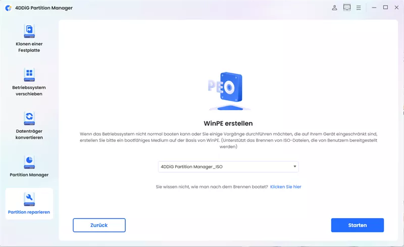 winpe-erstellen starten