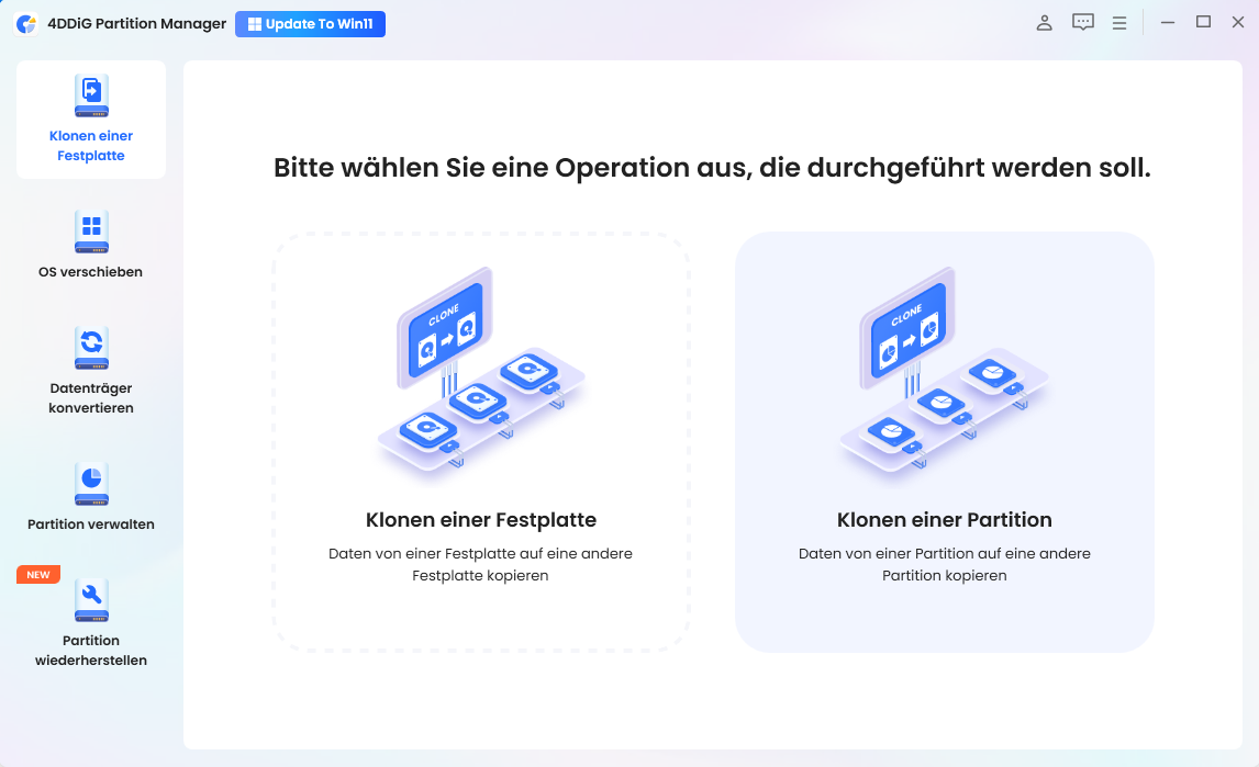 Festplatte auf SSD/HDD klonen