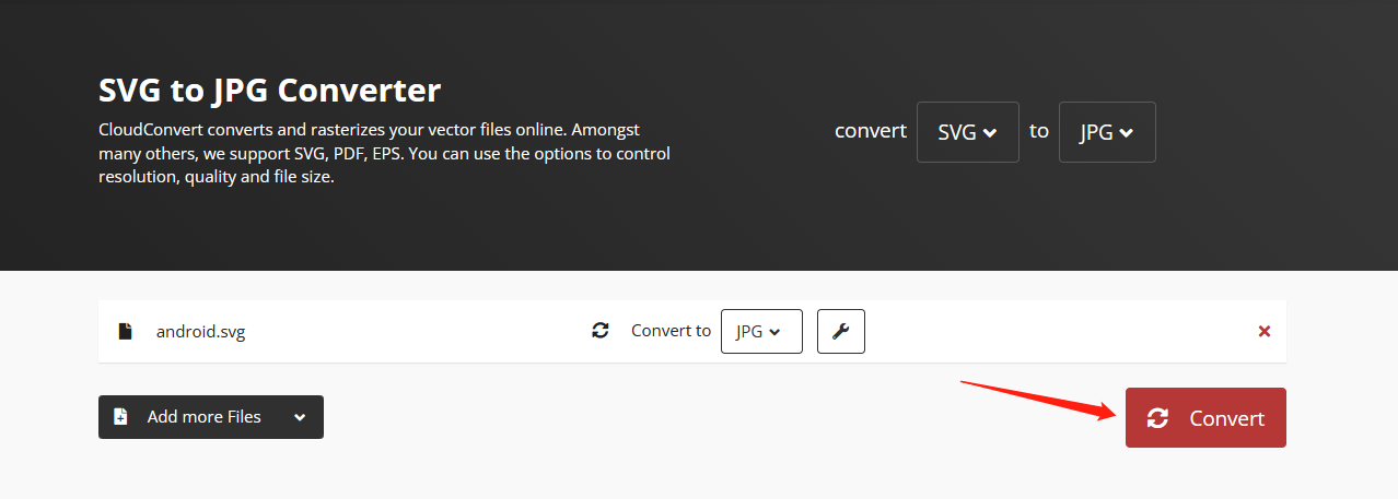 SVG-Dateien konvertieren online-Schritt 3