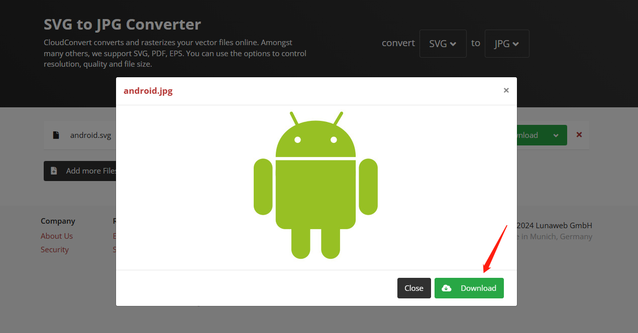 SVG-Dateien konvertieren online-Schritt 4