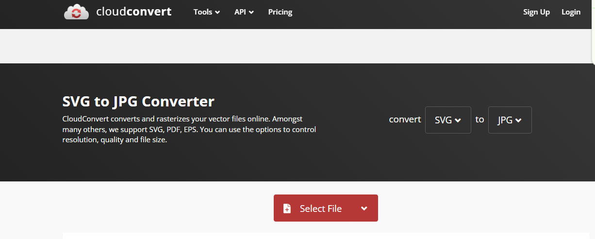 SVG-Dateien konvertieren online-Schritt 2