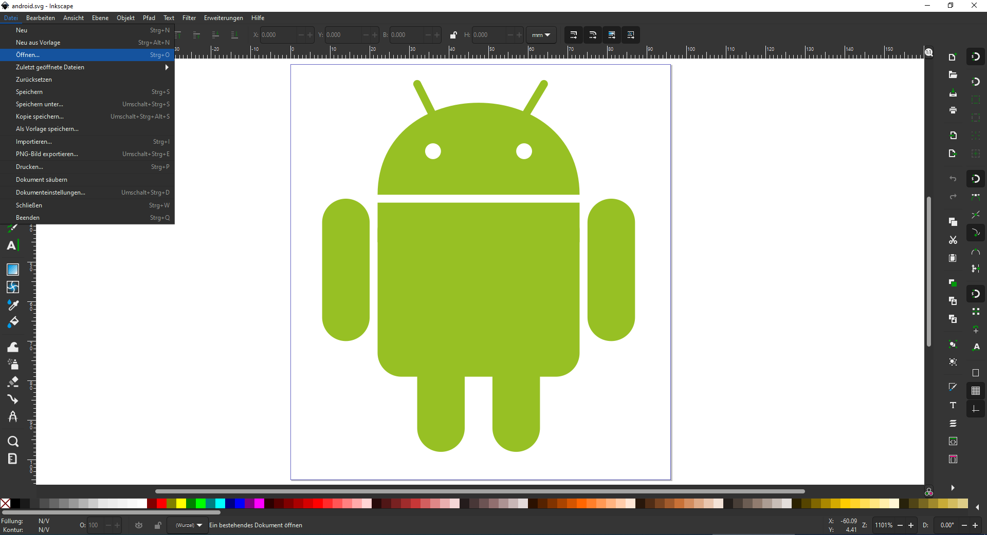 SVG Dateien mit einem Texteditor öffnen