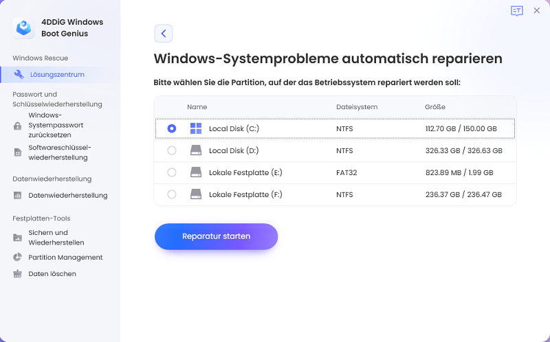 boot pc interface