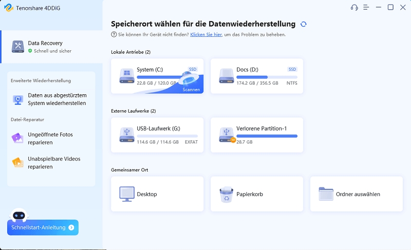 Wählen Sie Foto-Reparatur