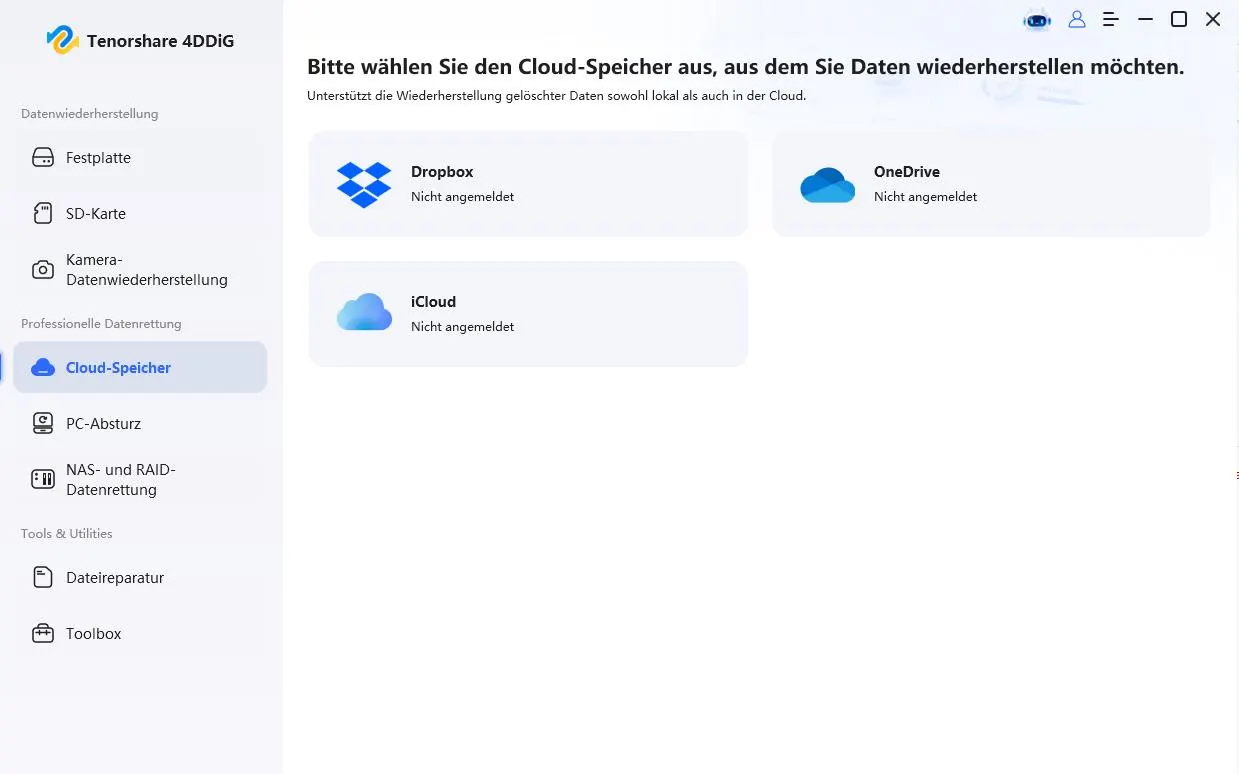 Select the Cloud Drive