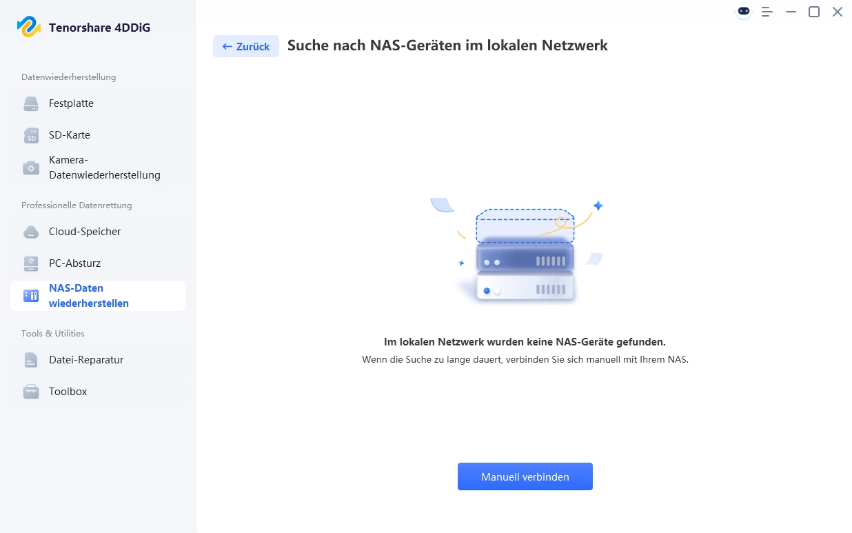 NAS-Gerät manuell verbinden