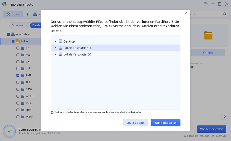 Daten von nicht initialisierter Festplatte wiederherstellen