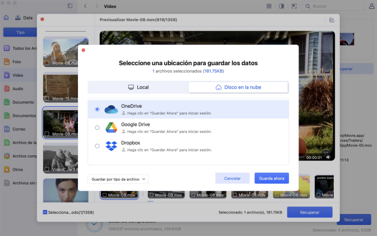 guardar archivos recuperados en Mac con 4ddig
