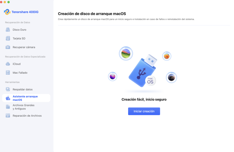 haga clic en iniciar la creación