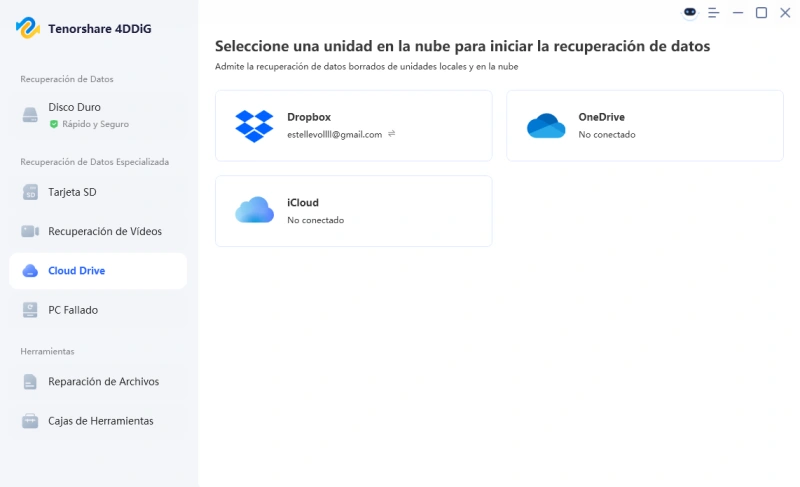 Seleccione el Cloud Drive