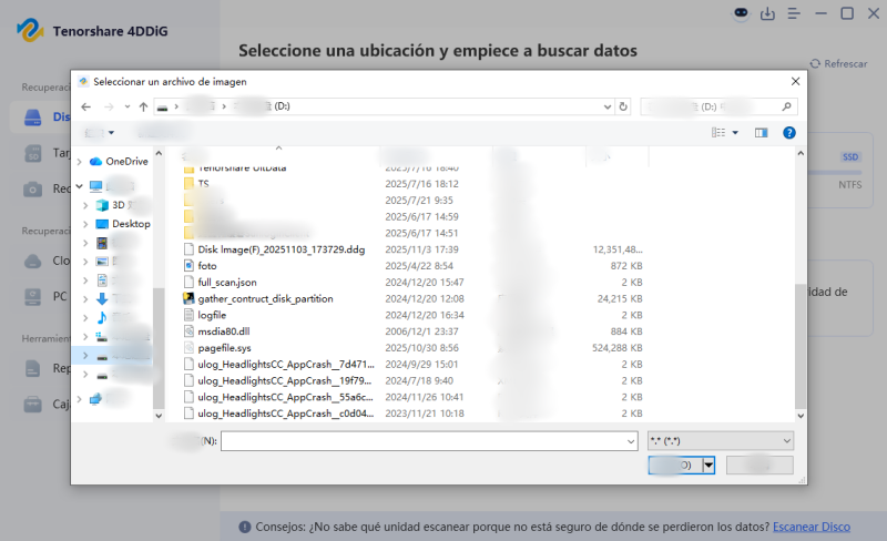 Seleccionar el archivo de imagen