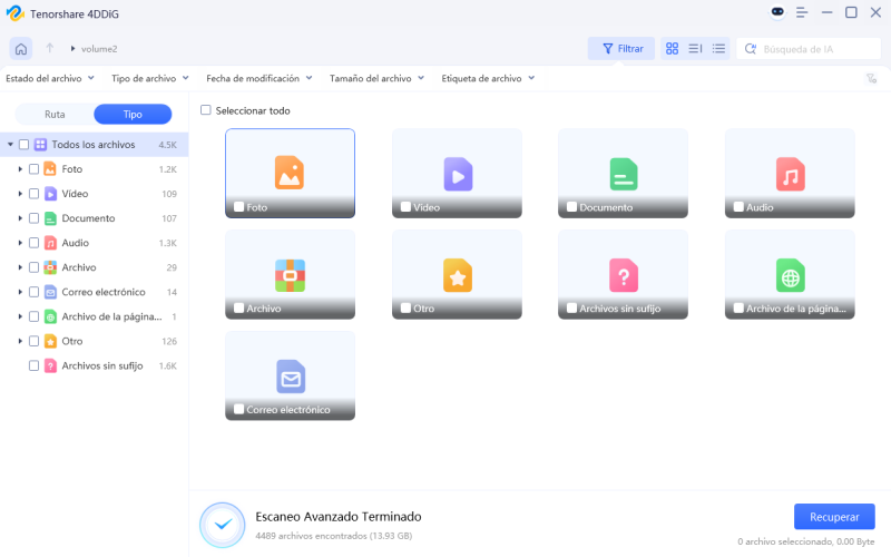 escanear dispositivo nas