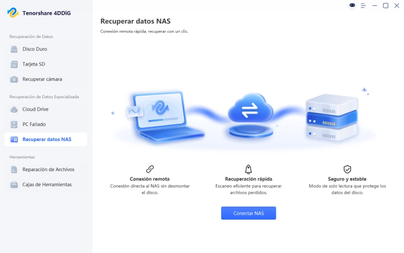 nas data recovery interface