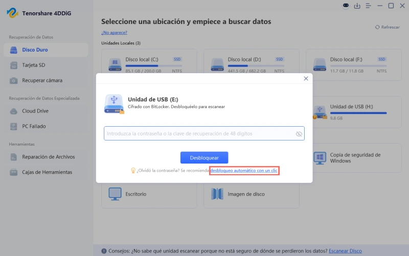 click automatic unlock option