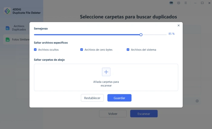 eliminar fotos similares con duplicate file deleter 3