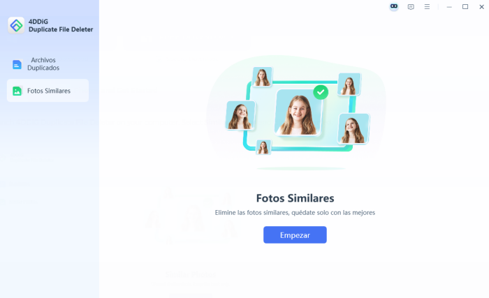 seleccione la unidad y la carpeta para escanear fotos similares