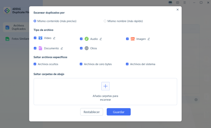 configuración general