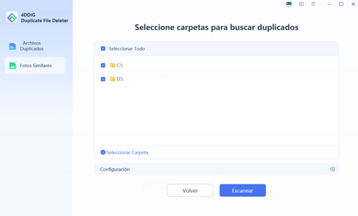 personalizar la configuración de escaneo