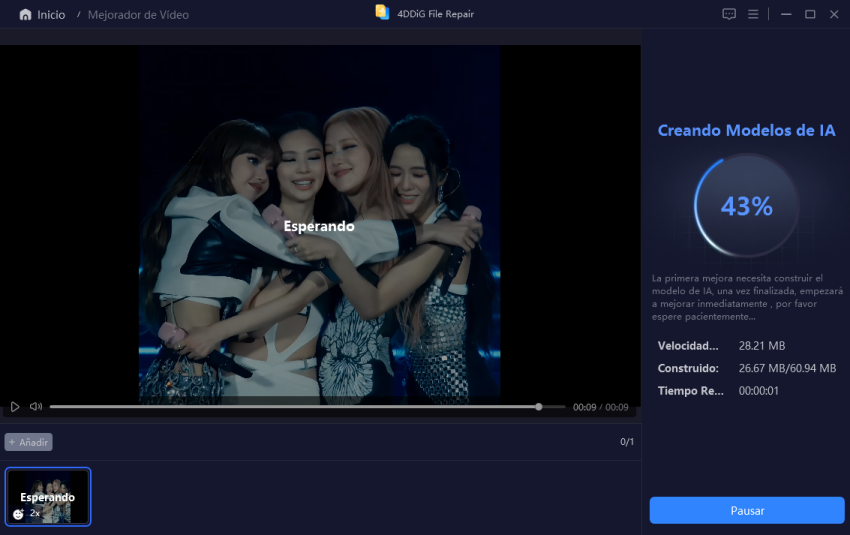 mejorar videos con IA con 4ddig file repair