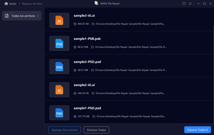 reparar archivos adobe con 4ddig file repair