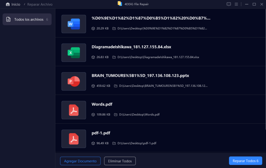 reparar archivos con 4ddig file repair