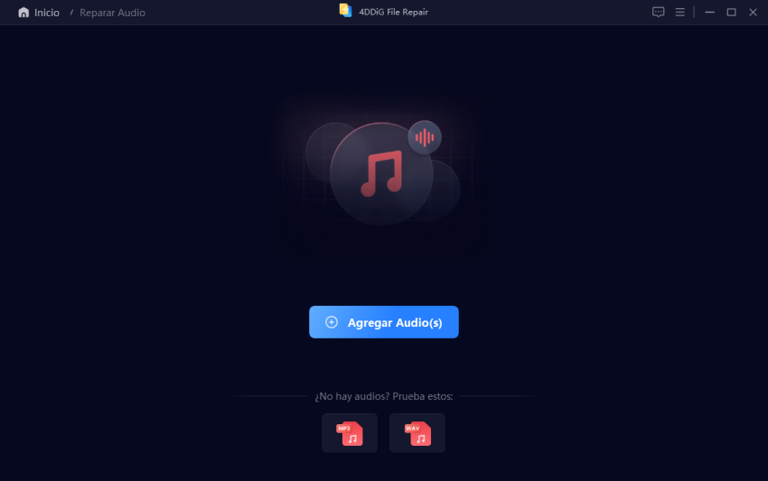 reparar audios con 4ddig file repair