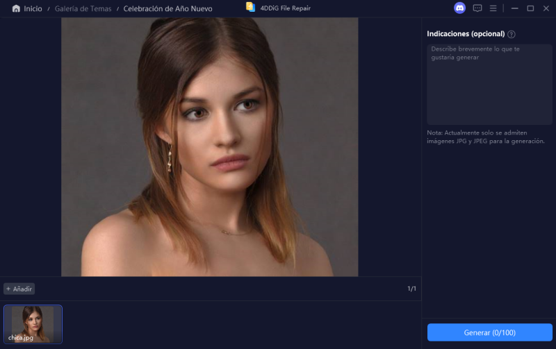 subir foto para transferir estilo