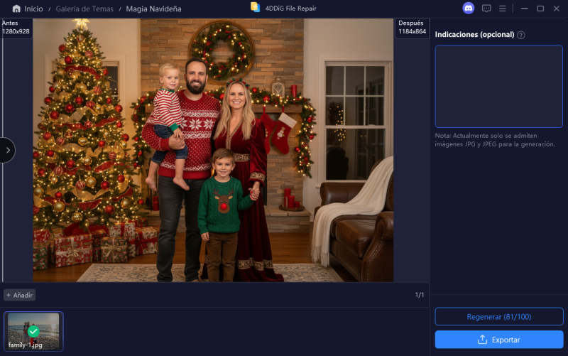 foto familiar con atuendo de Santa o elfo