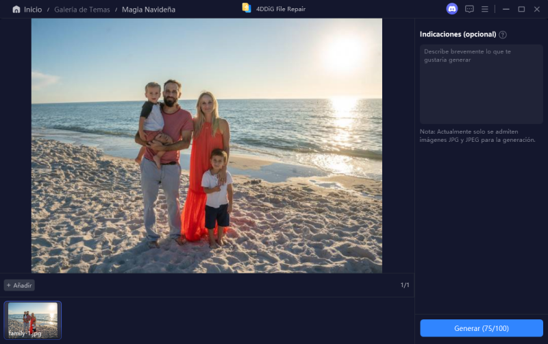 subir imagen a 4DDiG