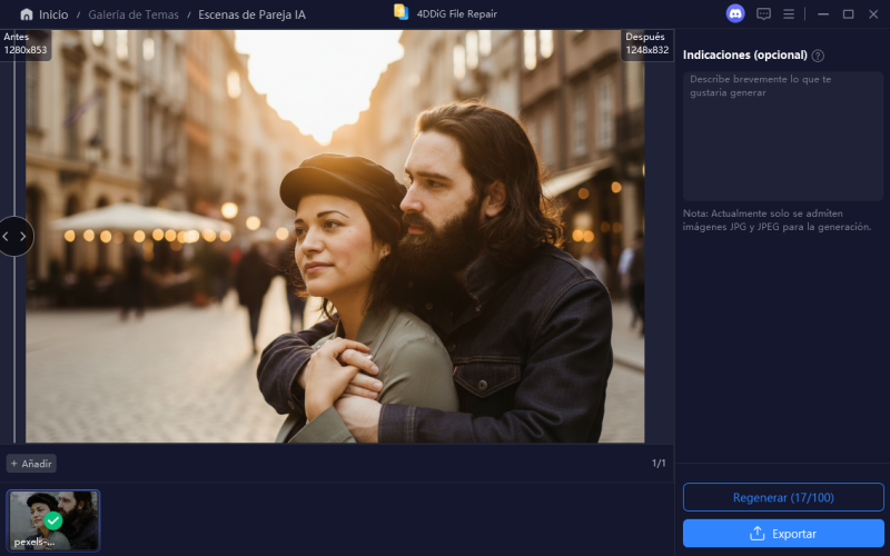 escena de pareja con ia