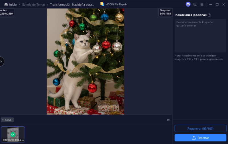 transformación navideña para mascotas