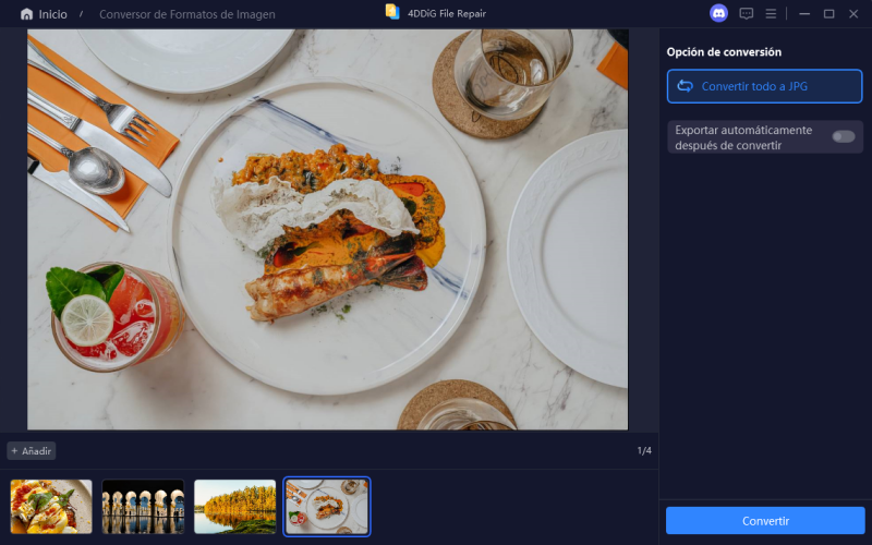 comenzar a convertir imágenes a jpg