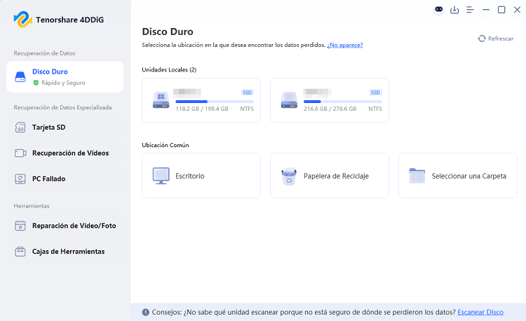 4DDiG recuperar archivos borrados de avast