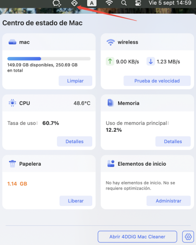 lanzar el centro de estado 4ddig