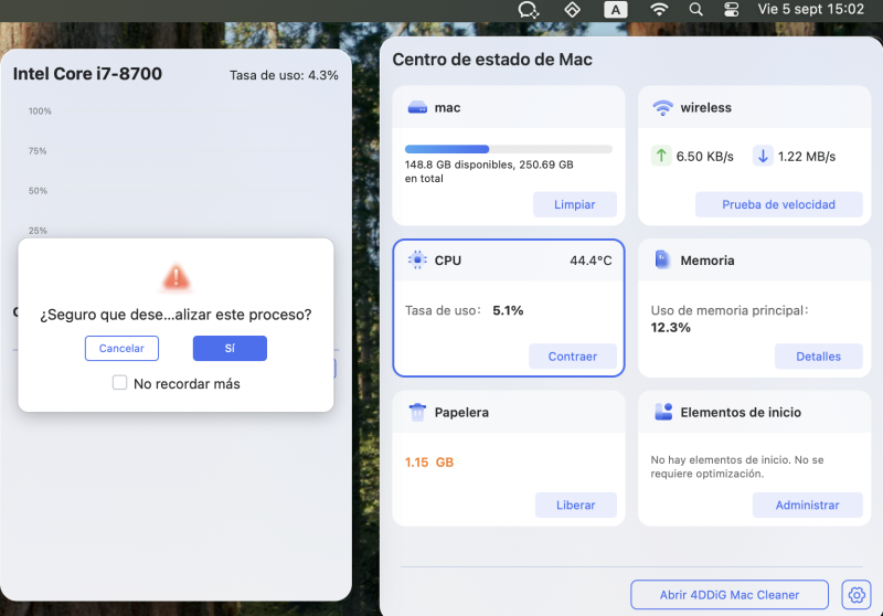 finalizar el proceso de aplicaciones en segundo plano