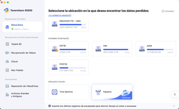 guardar los archivos recuperados de la unidad local