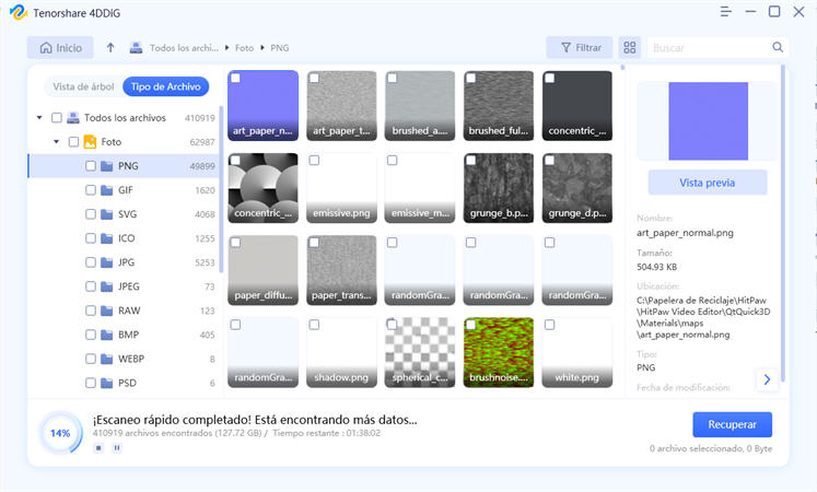 4ddig recuperación de datos disco duro analizar archivos